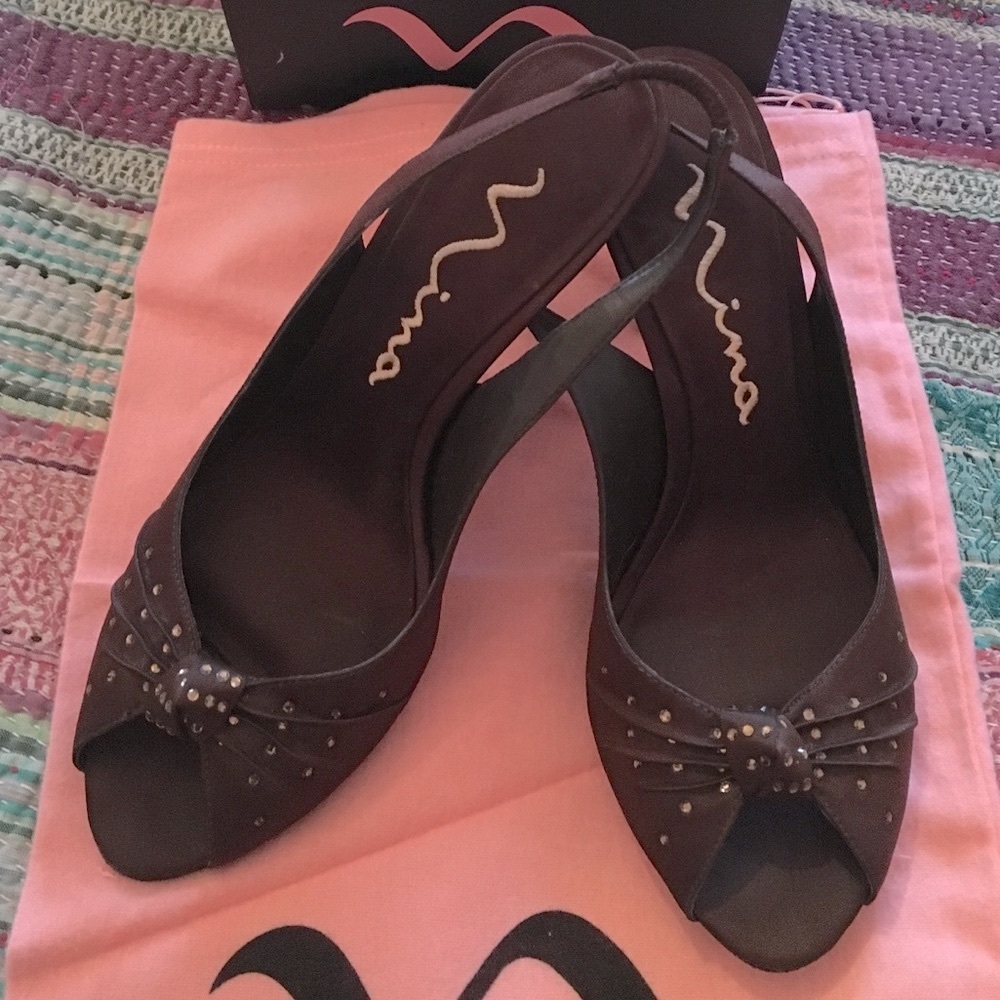 Nina chocolate brown dressy shoes